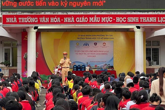Phường Tây Tựu: Gần 1.500 học sinh được tuyên truyền Luật Giao thông đường bộ