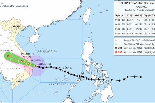 Bão số 13 đổ bộ vào đất liền Quảng Ngãi - Đắk Lắk
