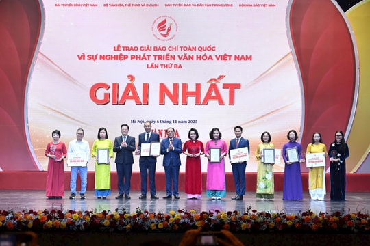 Báo Hànộimới đạt giải Nhì - Giải Báo chí toàn quốc “Vì sự nghiệp phát triển văn hóa Việt Nam” lần thứ ba