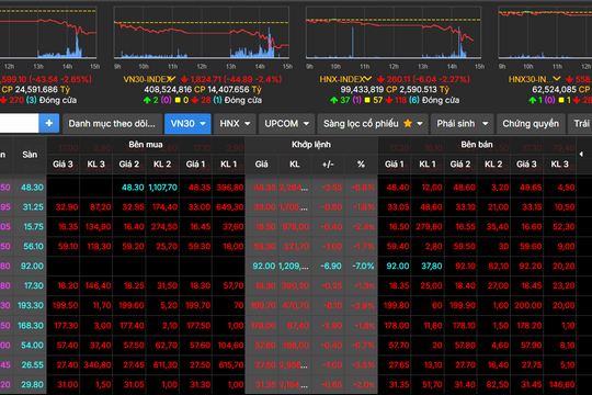 Chứng khoán lao dốc, VN-Index mất mốc 1.600 điểm