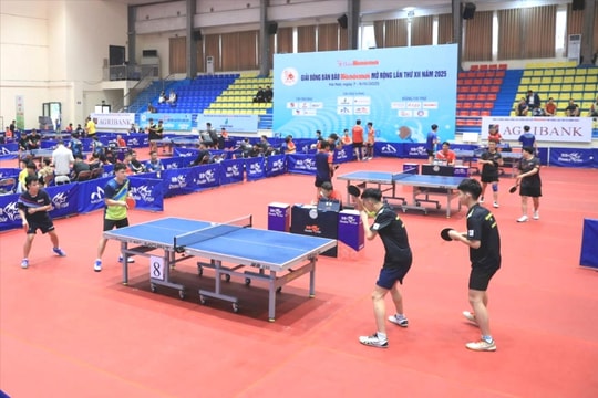 Sôi động Giải Bóng bàn tranh cúp Báo Hànộimới lần thứ XII, năm 2025