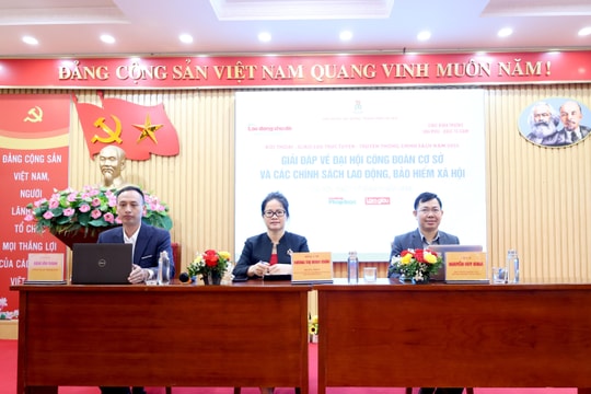 TRỰC TUYẾN: Giải đáp về Đại hội Công đoàn cơ sở và các chính sách lao động, bảo hiểm xã hội