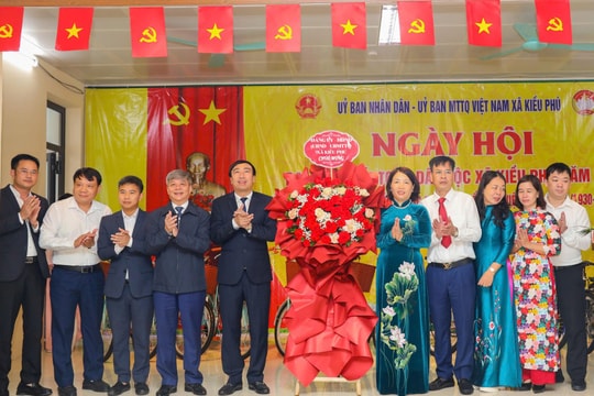 Tưng bừng Ngày hội Đại đoàn kết toàn dân tộc tại xã Kiều Phú