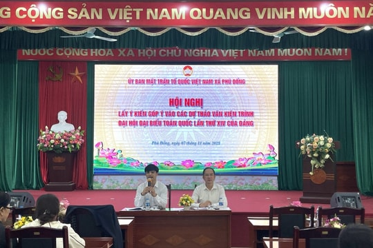 Xã Phù Đổng: Nhiều ý kiến tâm huyết đóng góp xây dựng các dự thảo văn kiện Đại hội XIV của Đảng