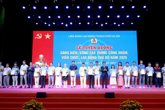 Tuyên dương 100 "Sáng kiến, sáng tạo trong công nhân, viên chức, lao động Thủ đô" năm 2025