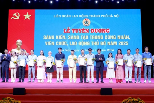 Tuyên dương 100 "Sáng kiến, sáng tạo trong công nhân, viên chức, lao động Thủ đô" năm 2025