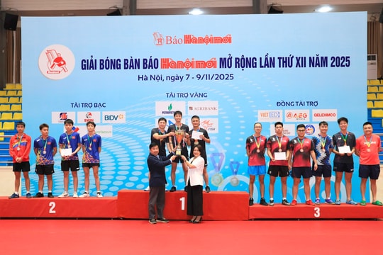 Giải Bóng bàn Báo Hànộimới mở rộng lần thứ XII năm 2025 thành công rực rỡ!