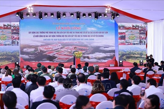 Thủ tướng Phạm Minh Chính dự Lễ khởi công đồng loạt các trường học tại các xã biên giới đất liền