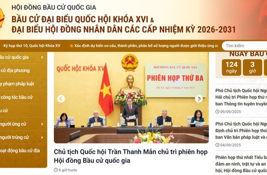 Công bố Trang thông tin về Bầu cử đại biểu Quốc hội khóa XVI và đại biểu Hội đồng nhân dân các cấp nhiệm kỳ 2026-2031