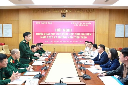 Cục Xăng dầu và Công ty Cổ phần Lọc hóa dầu Bình Sơn triển khai quy chế phối hợp