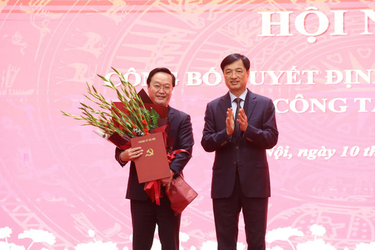 Đồng chí Nguyễn Đức Trung được điều động, chỉ định giữ chức Phó Bí thư Thành ủy Hà Nội