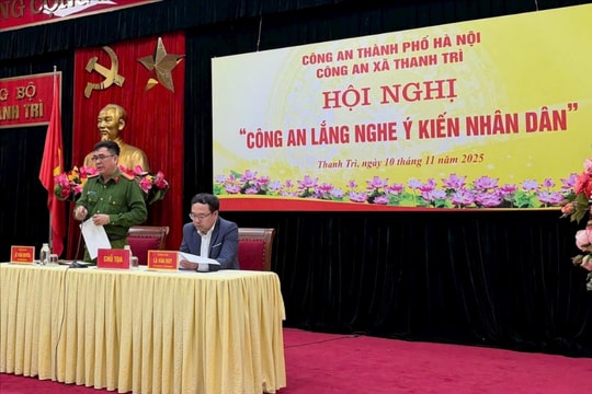 Xã Thanh Trì: Công an lắng nghe ý kiến nhân dân
