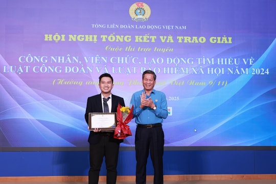 Trao giải cuộc thi tìm hiểu Luật Công đoàn, Luật Bảo hiểm xã hội 2024