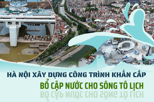 Hà Nội xây dựng công trình khẩn cấp bổ cập nước sông Tô Lịch