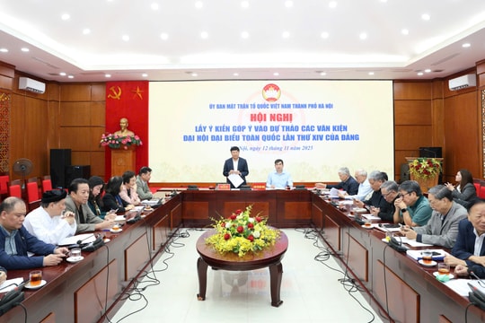 Ủy ban MTTQ Việt Nam TP Hà Nội lấy ý kiến góp ý dự thảo các văn kiện Đại hội XIV của Đảng