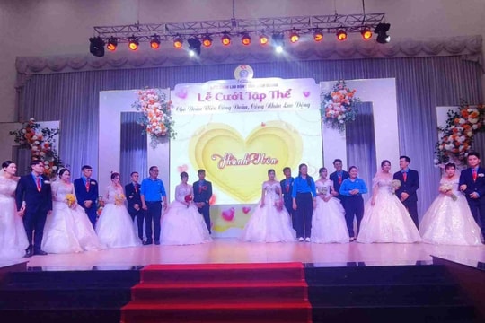 LĐLĐ tỉnh Nghệ An sẽ tặng nhẫn cưới vàng cho các cặp đôi trong Lễ cưới tập thể năm 2025