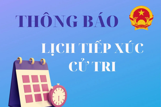 Lịch tiếp xúc cử tri (đợt 1) của đại biểu HĐND TP Hà Nội