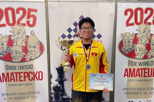 Kỳ thủ Việt Nam giành Cúp bạc Giải cờ vua nghiệp dư thế giới 2025