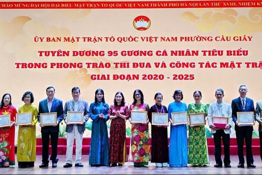 95 cá nhân tiêu biểu trong công tác Mặt trận phường Cầu Giấy