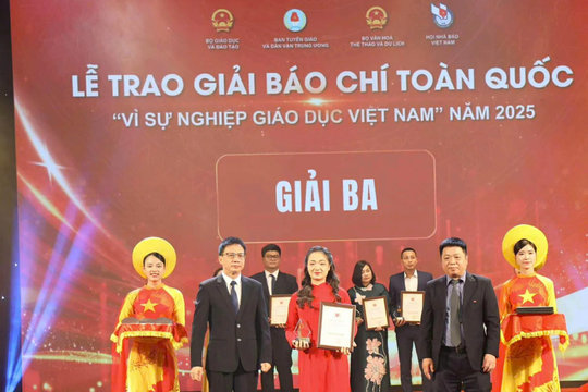 Báo Kinh tế và Đô thị đạt giải Ba Giải Báo chí toàn quốc "Vì sự nghiệp Giáo dục Việt Nam” năm 2025