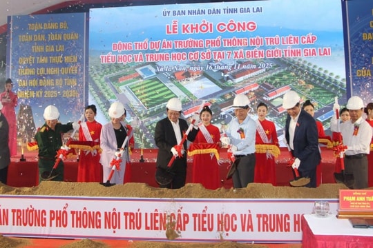 Gia Lai Khởi công xây dựng Trường nội trú liên cấp tại 7 xã biên giới
