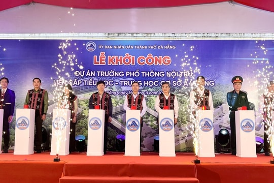 Đà Nẵng đồng loạt khởi công 5 trường nội trú liên cấp