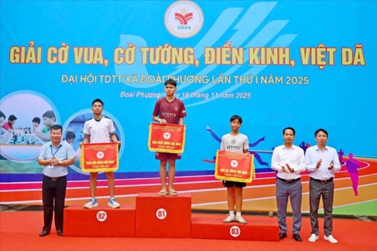 Sôi nổi các môn thi đấu Đại hội thể dục - thể thao xã Đoài Phương lần thứ I