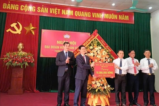 Phó Chủ tịch HĐND thành phố Phạm Quí Tiên dự Ngày hội Đại đoàn kết toàn dân tộc tại thôn 4, xã Hòa Lạc