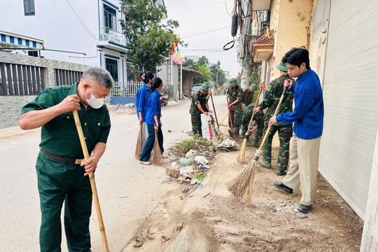 Xã Phú Nghĩa phối hợp cùng Sư đoàn 301 ra quân chiến dịch vì môi trường “Sáng - Xanh - Sạch - Đẹp”