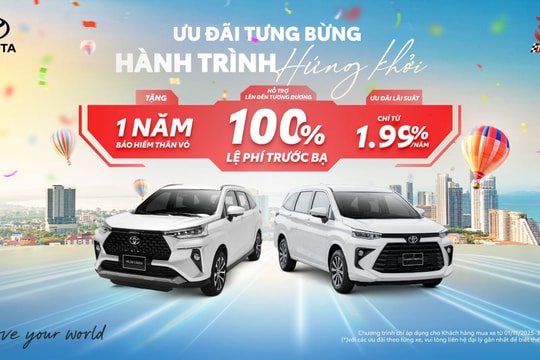 Veloz Cross chiếm ưu thế với khuyến mãi đến 100% thuế trước bạ và 1 năm bảo hiểm trong tháng 11