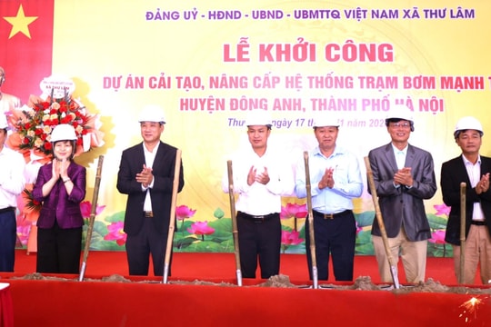 Giảm nỗi lo úng ngập ở xã Thư Lâm