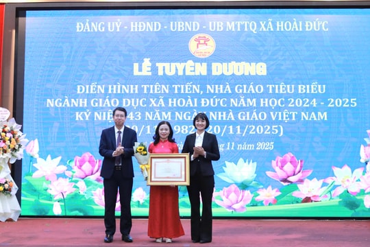 Xã Hoài Đức vinh danh nhiều nhà trường và thầy cô giáo