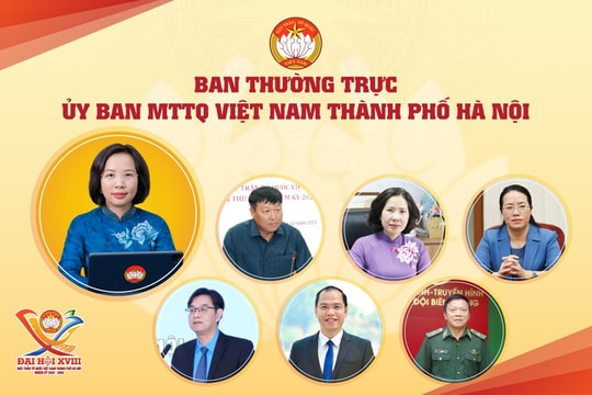 [Infographic] Ban Thường trực Ủy ban MTTQ Việt Nam TP Hà Nội nhiệm kỳ 2025 - 2030