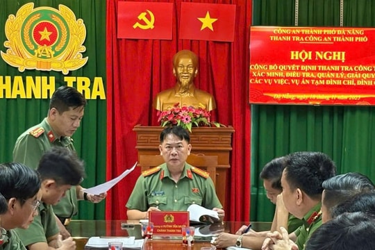 Công an Đà Nẵng thanh tra các vụ án tạm đình chỉ, đình chỉ