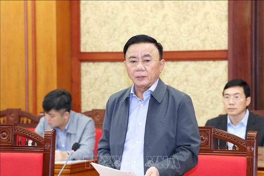 Thường trực Ban Bí thư chủ trì Phiên họp Thường trực Tiểu ban Tổ chức phục vụ Đại hội XIV của Đảng