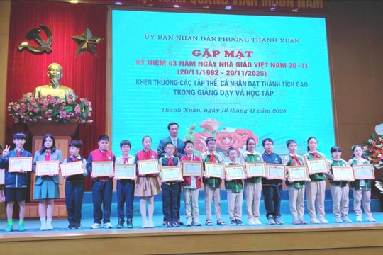 Phường Thanh Xuân khen thưởng 82 giáo viên, học sinh có thành tích