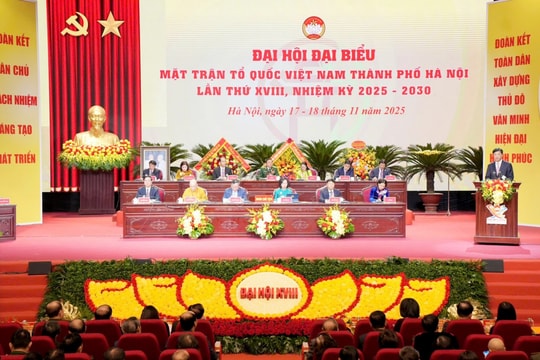 TRỰC TUYẾN: Khai mạc trọng thể Đại hội MTTQ Việt Nam thành phố Hà Nội lần thứ XVIII, nhiệm kỳ 2025 - 2030