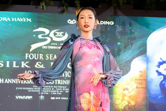 Hoa hậu Nguyễn Thị Thanh Khoa lan tỏa văn hóa Việt qua áo dài