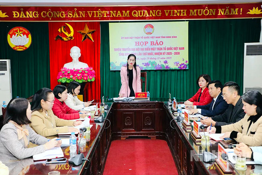 Ninh Bình: họp báo tuyên truyền Đại hội đại biểu MTTQ Việt Nam tỉnh lần thứ I, nhiệm kỳ 2025 - 2030
