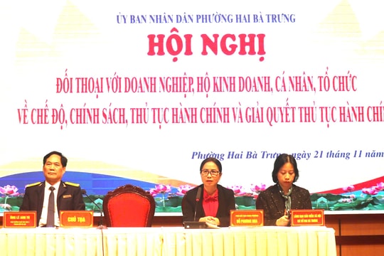Phường Hai Bà Trưng đối thoại với cá nhân, tổ chức, doanh nghiệp về thủ tục hành chính