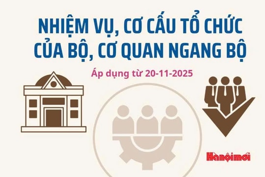 Cơ cấu tổ chức, nhiệm vụ của bộ, cơ quan ngang bộ theo quy định mới