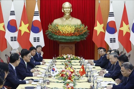 Tổng Bí thư Tô Lâm hội kiến Chủ tịch Quốc hội Hàn Quốc