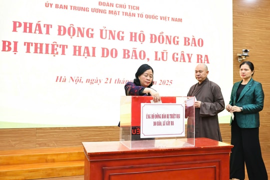 Hơn 112 tỷ đồng ủng hộ đồng bào các tỉnh miền Trung, Tây Nguyên khắc phục hậu quả bão lũ