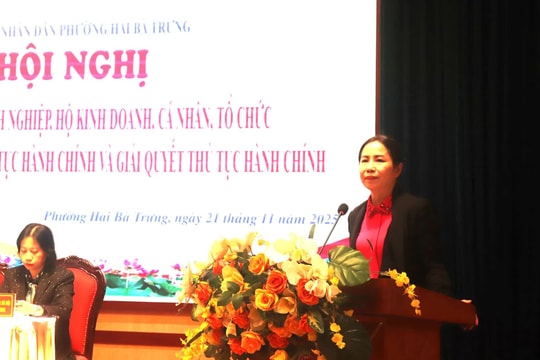 UBND phường Hai Bà Trưng tổ chức hội nghị đối thoại với doanh nghiệp và hộ kinh doanh