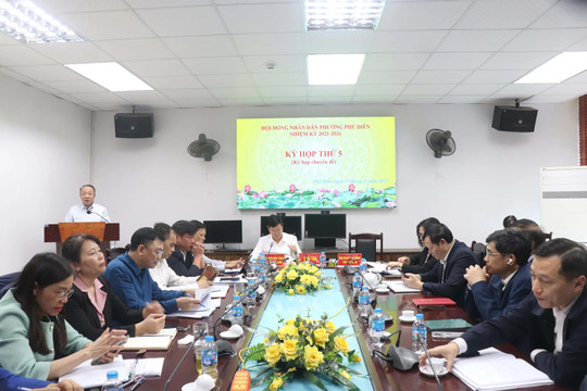 Kỳ họp chuyên đề HĐND phường Phú Diễn thông qua 4 Nghị quyết quan trọng