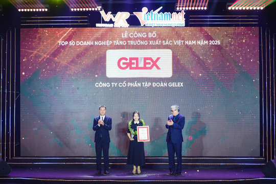 GELEX lần thứ 3 lọt top 50 doanh nghiệp tăng trưởng xuất sắc Việt Nam
