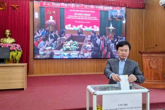 Xã Tây Phương phát động ủng hộ đồng bào miền Trung, Tây Nguyên