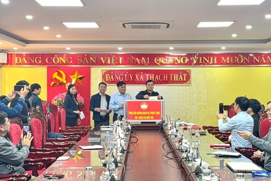 Thanh Liệt, Yên Xuân, Thạch Thất phát động ủng hộ đồng bào bị thiệt hại do lũ, lụt