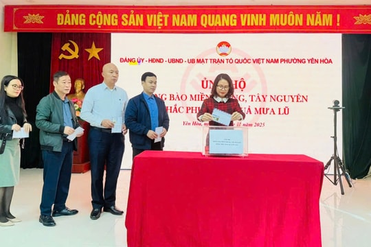 Cán bộ, đảng viên 3 phường Cầu Giấy, Yên Hòa, Nghĩa Đô sẻ chia với đồng bào bị bão lũ