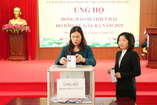 Các xã: Phượng Dực, Đại Xuyên, Chuyên Mỹ hướng về đồng bào miền Trung, Tây Nguyên